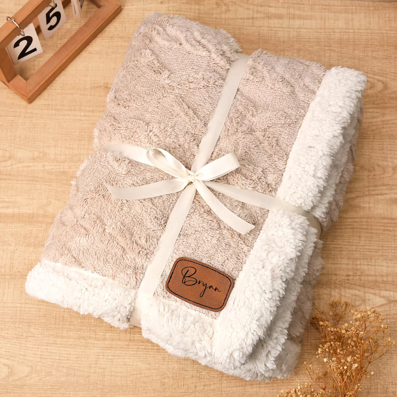 Personalized Texture Sherpa Blanket ($40)